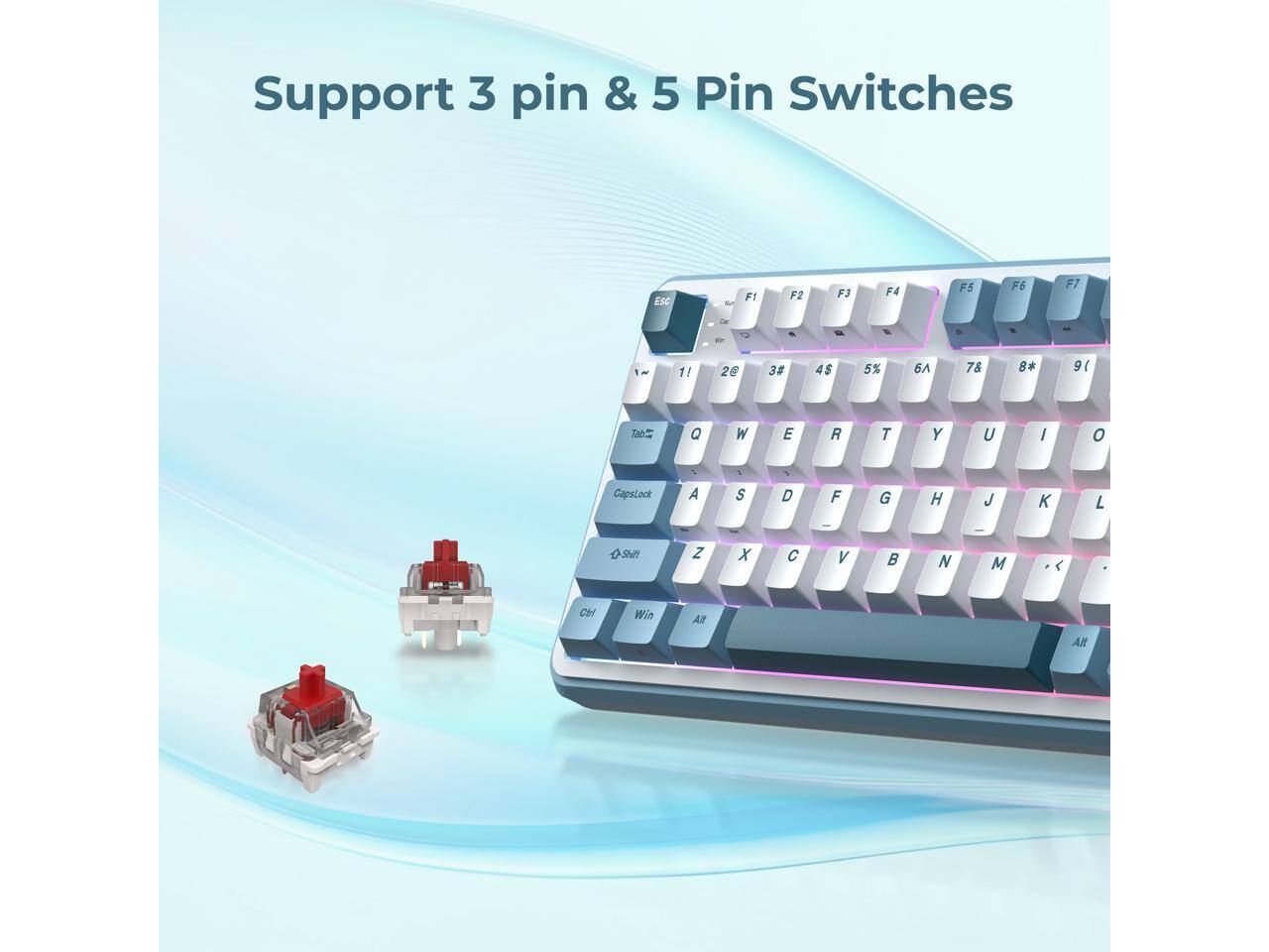 Support 3 pin & 5 Pin Switches