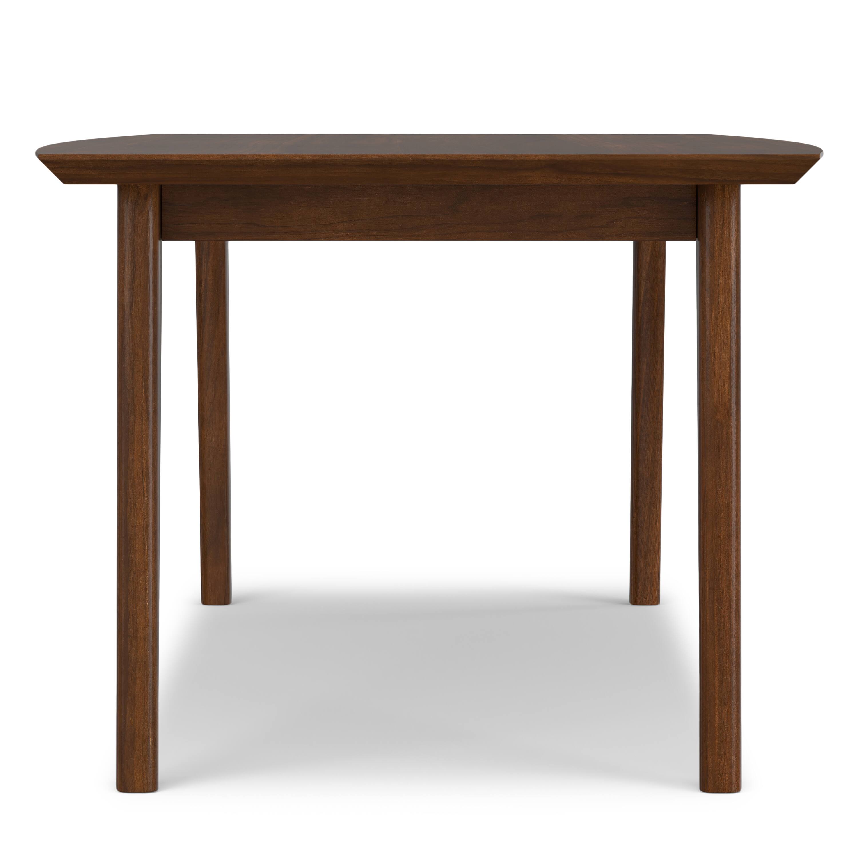 Alt View 1. Simpli Home - Draper SOLID WOOD and Rubberwood 66 inch x 40 inch Rectangle Mid Century Modern Dining Table in WALNUT WOOD - Walnut Veneer.