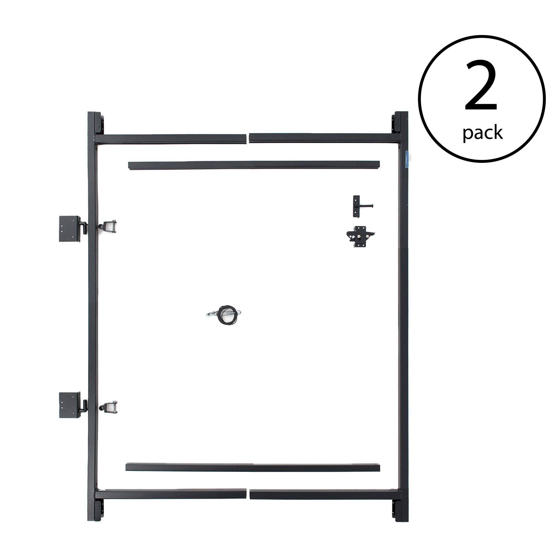 Alt View 1. Adjust-A-Gate - Adjust-A-Gate Steel Frame Gate Building Kit, 36"-60 Inch Wide Opening (2 Pack) - Black.
