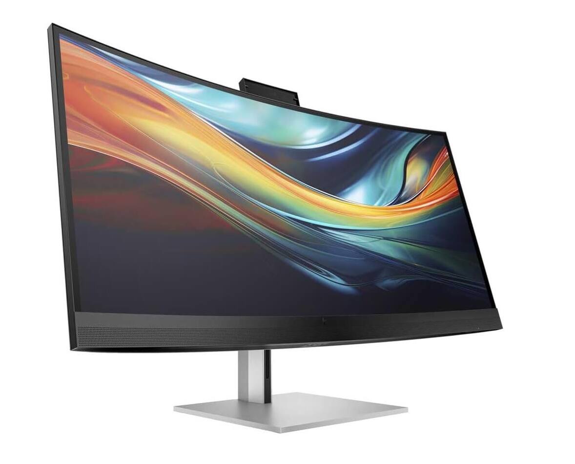 Alt View 2. HP - HP 740pm 40" Class Webcam 5K2K WUHD Curved Screen LED Monitor - 21:9 - Black, Silver.