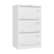 Alt View 4. GOODSILO - Lateral File Cabinet 3-Drawer, Locking Metal Storage for Office, Legal/Letter/A4/F4 Files - White.