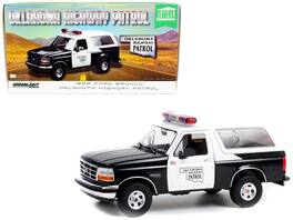 Greenlight - 1996 Ford Bronco Police Oklahoma Highway Patrol "Artisan Collection" 1/18 - Black And White