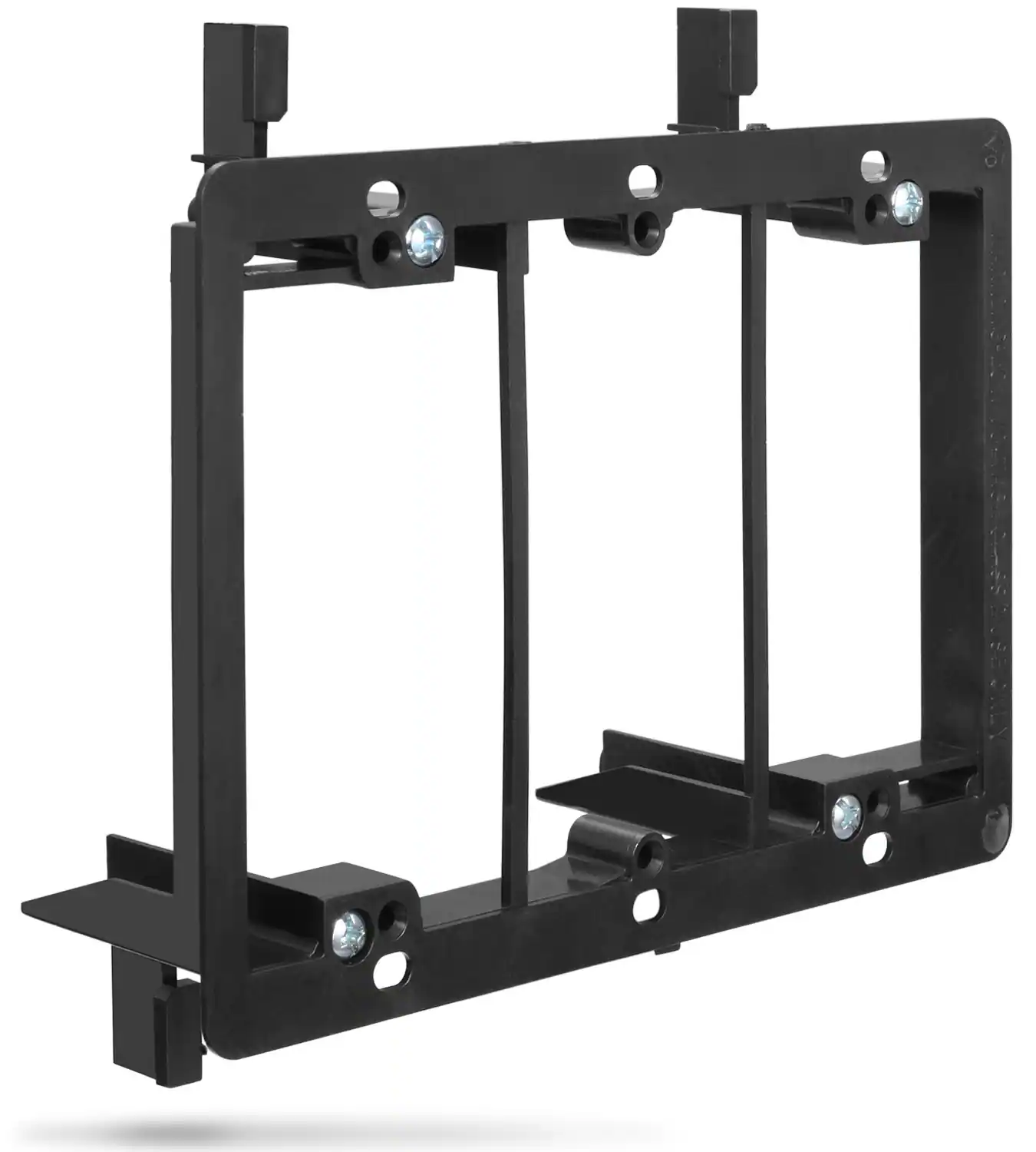 Fosmon - 3-Gang Low Voltage Mounting Bracket with Mounting Screws - Black