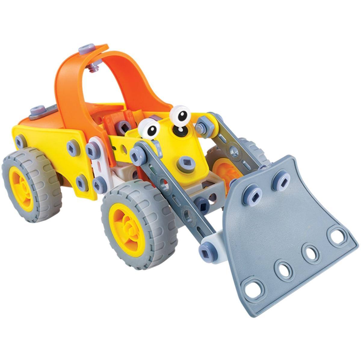 Left. JuzToys - STEM Toys Building Toys For Kids, 148pcs (5 Model) Take Apart Toy, Helicopter, Van, Bulldozer, Racing Car, Motorboat - Multi.