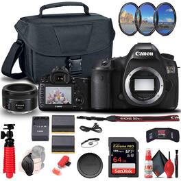 EOS 5DS DSLR Camera (0581C002) + Canon EF 50mm Lens + 64GB Card + More (International Version)