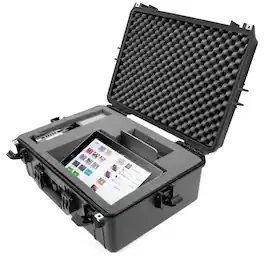 Waterproof Travel Case for Square Register Point of Sale System with Impact-Resistant Foam and POS Accessories Storage