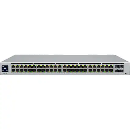 Front. Ubiquiti - Pro 48-Port Gigabit Managed PoE Network Switch USW-PRO-48-POE - Gray.
