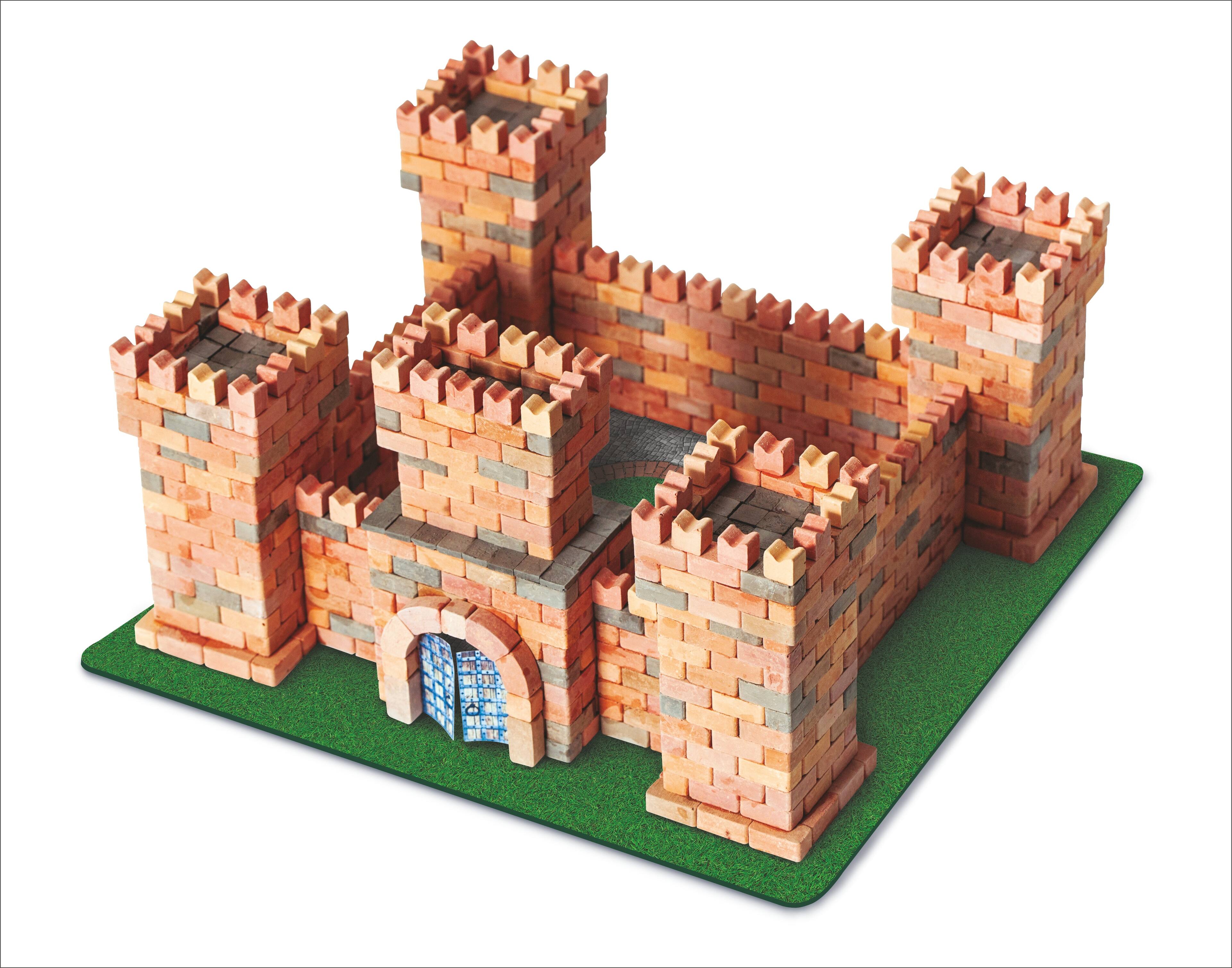 Angle. Wise Elk - Dragon’s Castle Mini Brick Castle Building Kit, 1080 pcs - Multicolor.