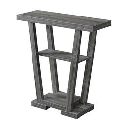 FurniFact - Console Table, Woodgrain - Gray