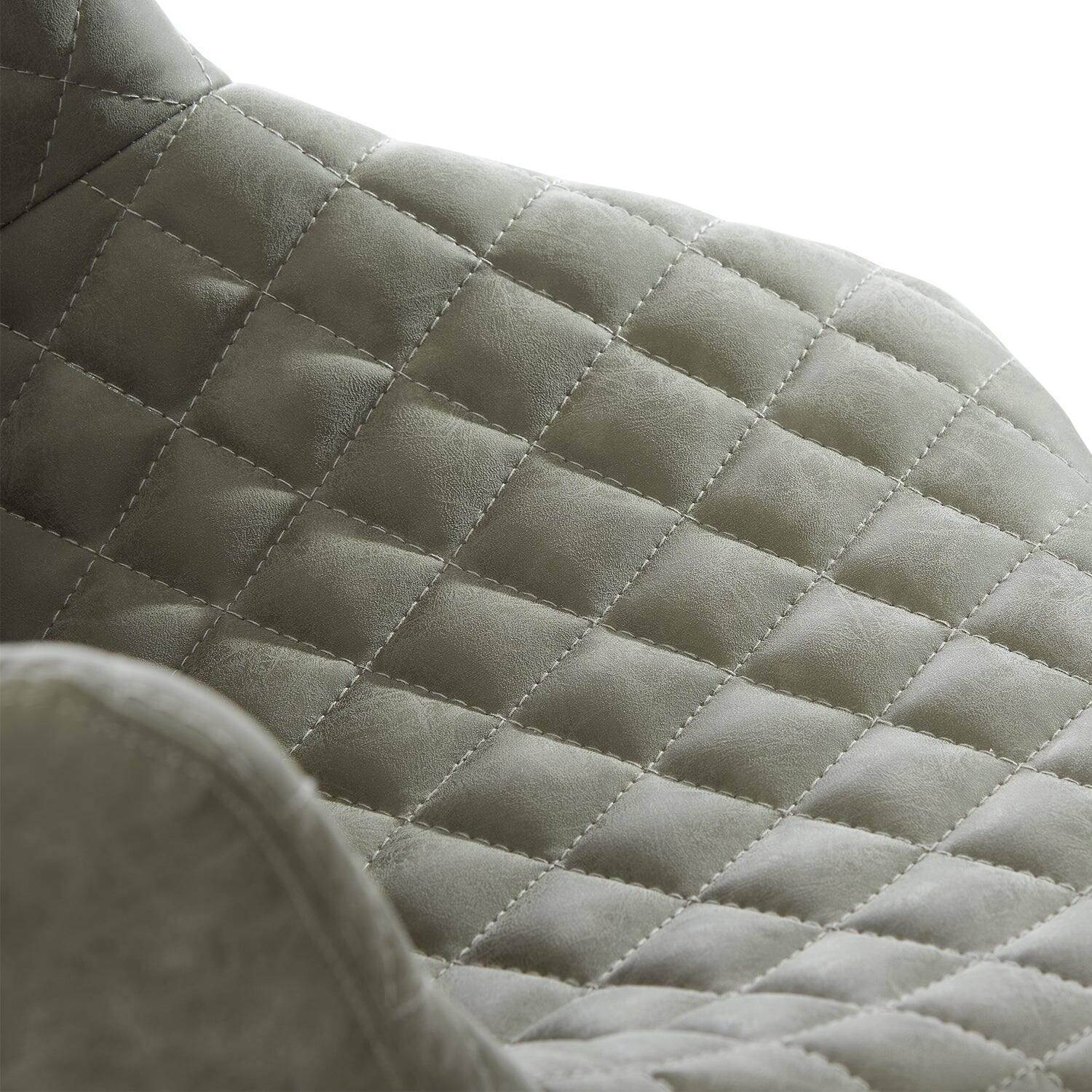 Left. Vecelo - Set of 4 PU Leather Bar Stools - Adjustable Height Seats, 330lb Capacity, 360° Rotation - Dark Grey.