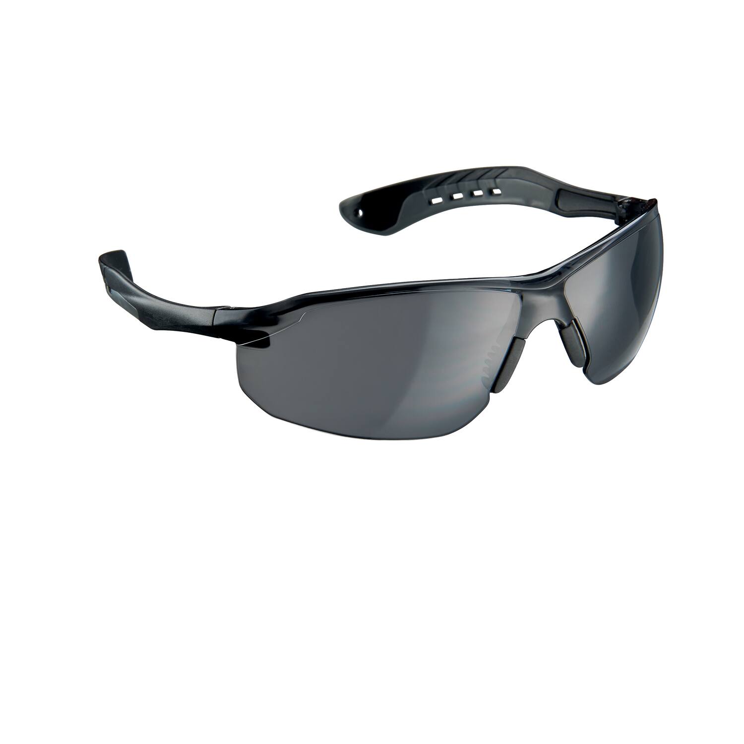 Angle. 3M - 3M Safety Glasses Gray Lens Black/Gray Frame 1 pc - Black | Gray.