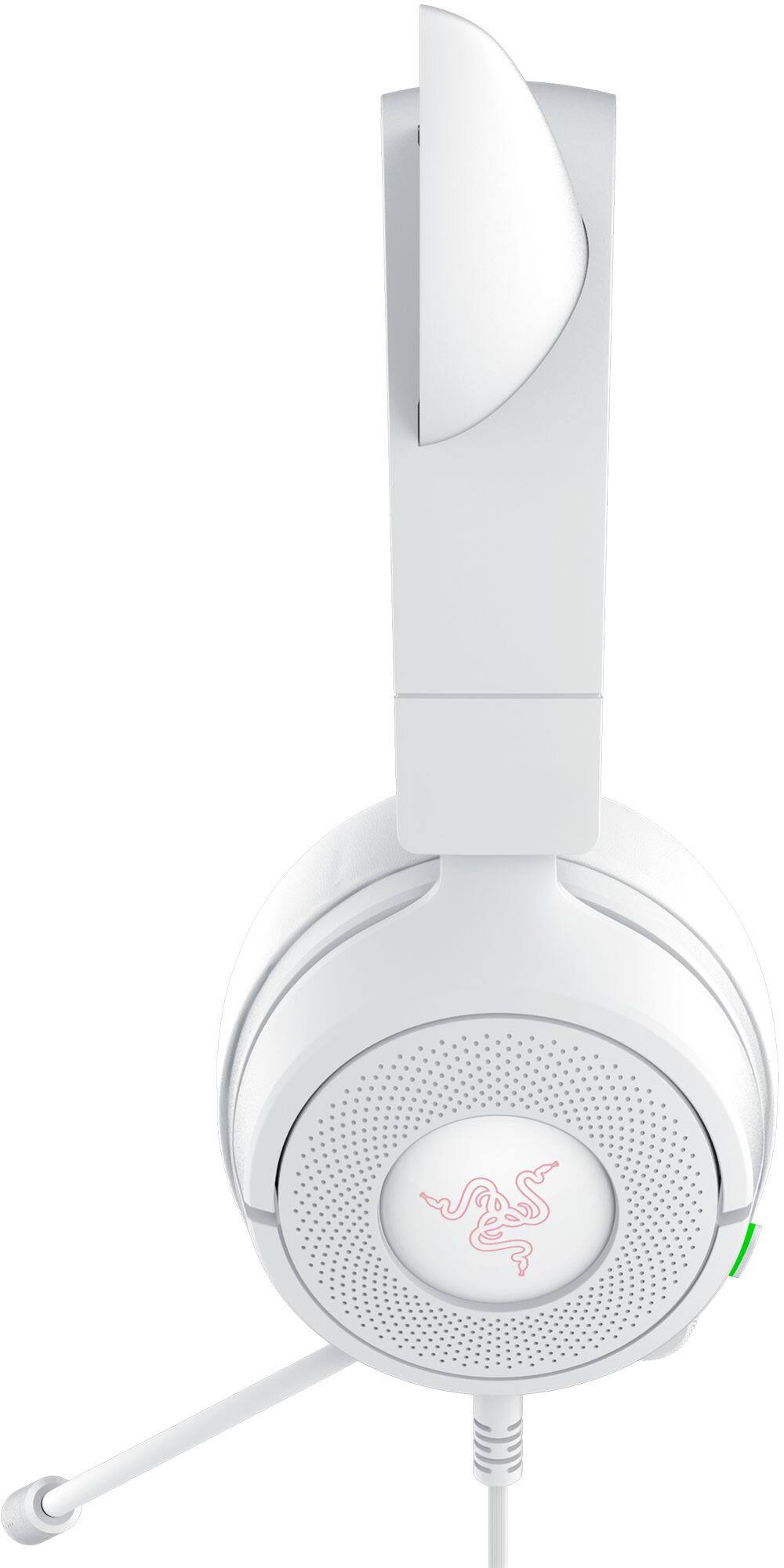 Alt View 6. Razer - Kraken Kitty V3 X Wired Over-the-Ear Gaming Headset for PC, PlayStation, Nintendo Switch, Steam Deck, and Smartphone - White.