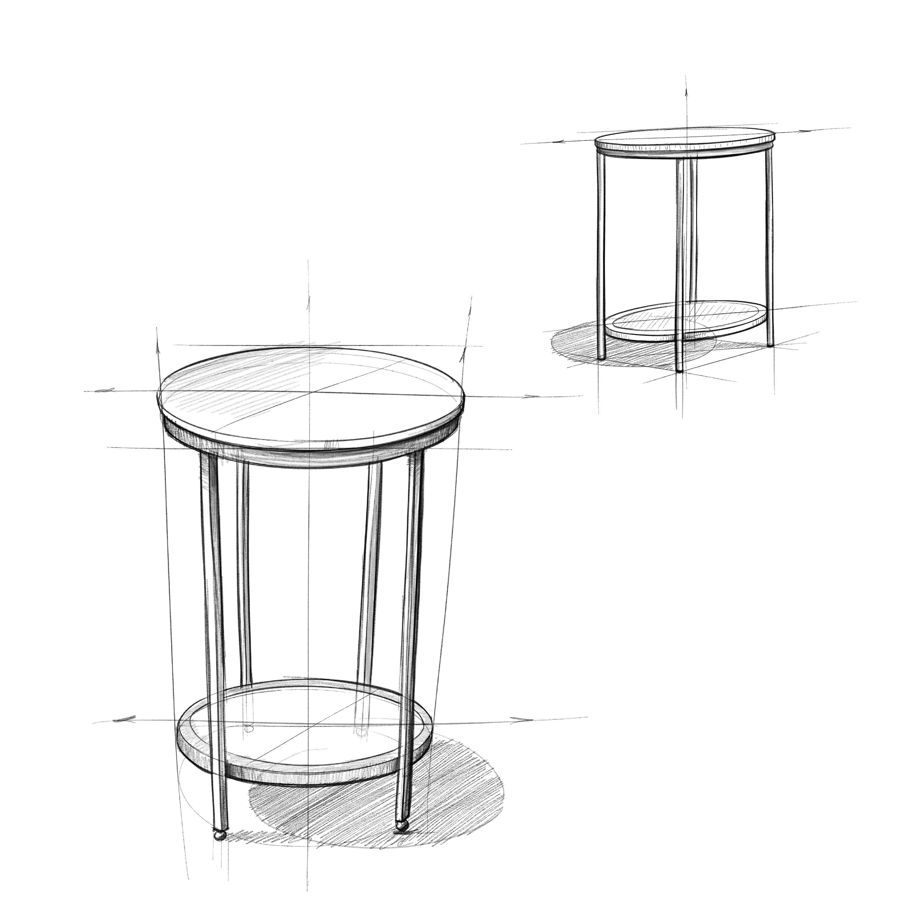 Left. Simpli Home - Jenna Round Side Table - Warm Grey.