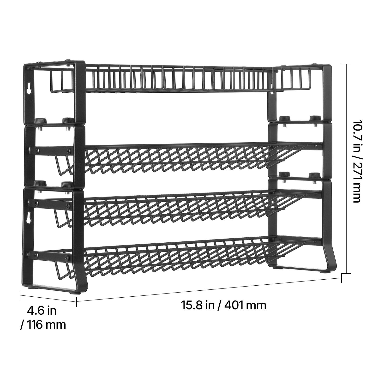 10.7 in / 271 mm  
4.6 in / 116 mm  
15.8 in / 401 mm