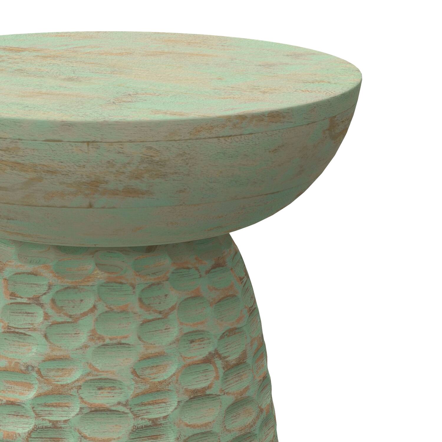 Alt View 6. Simpli Home - Boyd 13 inch Wide Solid Wood Contemporary Accent Table in Green Wash, Assembled - Green Wash.