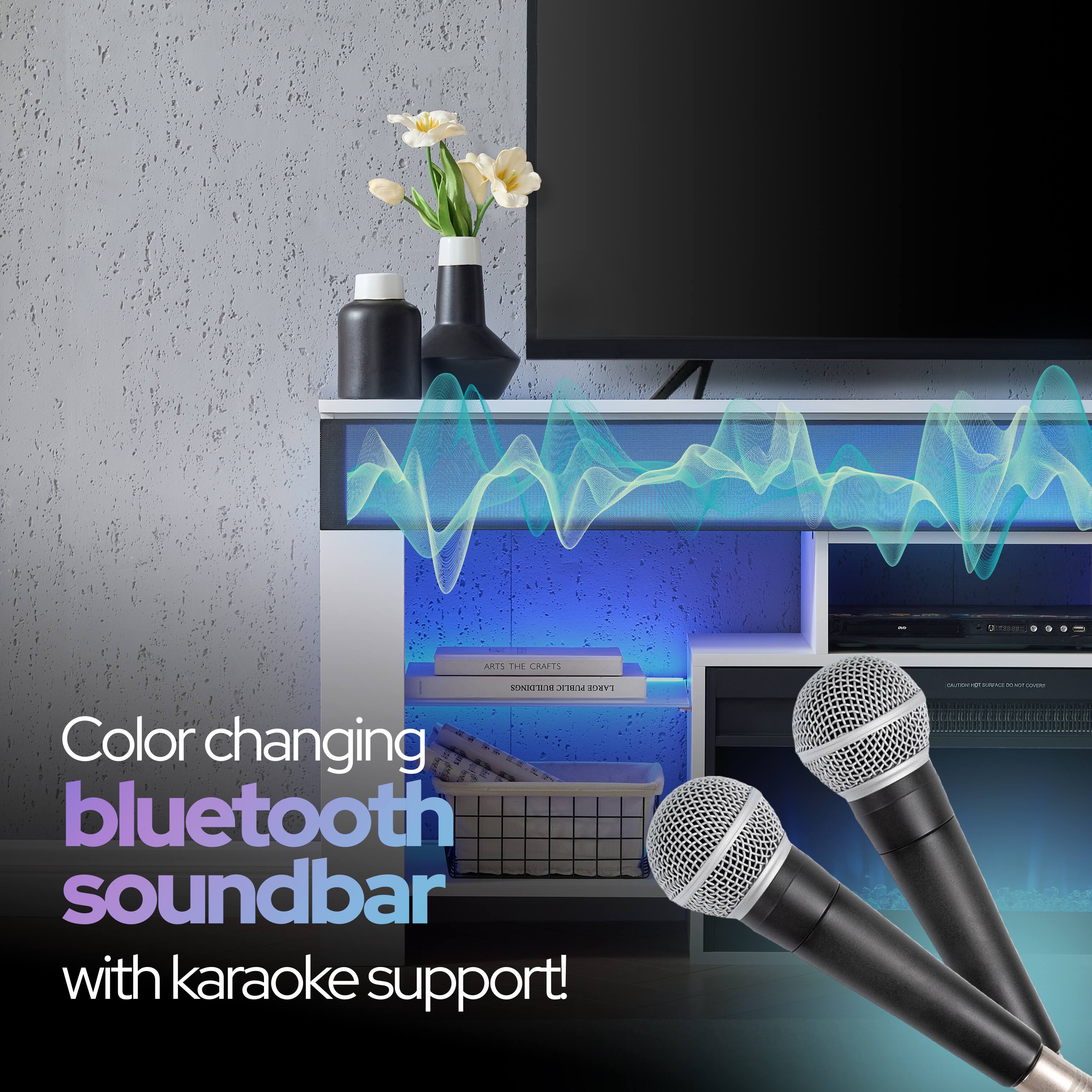 I C . ARIS TIE CRAFTS noNa 4 FETI Color changing bluetooth soundbar with karaoke support!