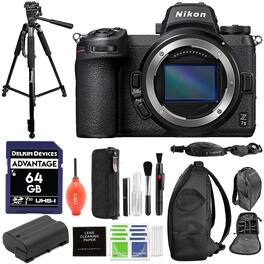 Nikon - Z 7II FX-Format Mirrorless Camera Body Bundle with Advanced Accessory and Travel Bundle | Z7 II - Black