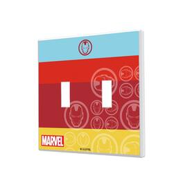 Keyscaper - Marvel Sigil Hidden-Screw Light Switch Plate - Double Toggle - Iron Man