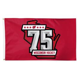 WinCraft - Wisconsin Badgers 3' x 5' 75th Season Deluxe Single-Sided Flag - Multicolor