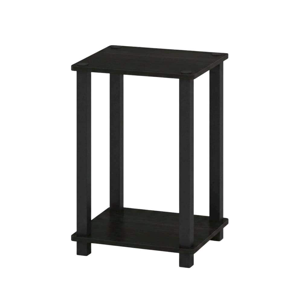FurniFact - Small End Table for Compact Living Spaces - Espresso/Black