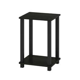 FurniFact - Small End Table for Compact Living Spaces - Espresso/Black