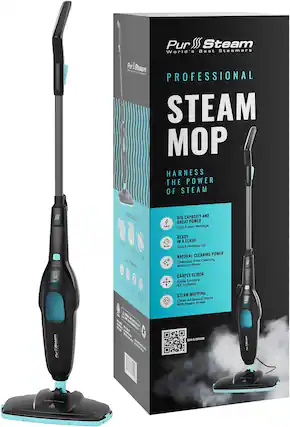 Pur Steam World's Best Steamers Professional Steam Mop Harness the Power of Steam
Big Capacity and Great Power - 1200 Power Wattage
Ready in a Flash - Quick Heating-Up
Natural Cleaning Power - Chemical-Free Cleaning with Just Water
Carpet Glider - Glide Smoothly
Steam Mopping - Clean All Sealed Floors with Steam Power
Scan & Explore