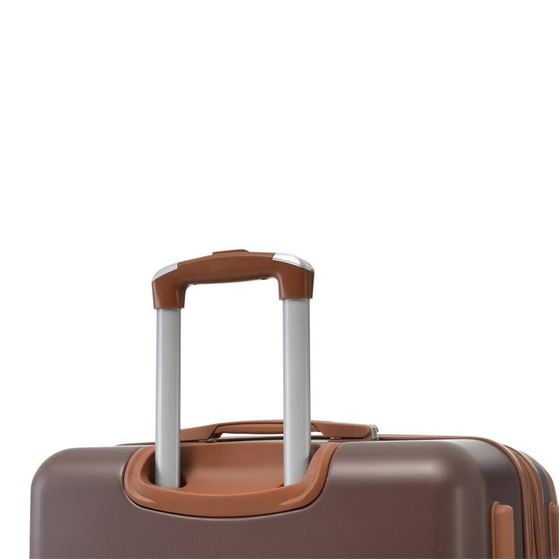 Alt View 9. HTUTWOO - Hardshell Luggage Sets 3 Pieces - 20"+24" Luggages and Cosmetic Case, Spinner Suitcase with TSA Lock, Lightweight - Brown.