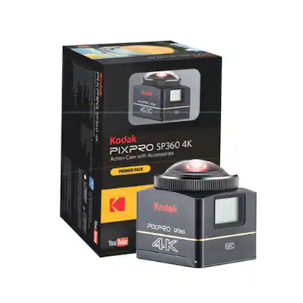 Kodak PIXPRO SP360 4K, Action Cam with Accessories, PREMIER PACK, You Tube, Kodak PIXPRO SP360 4K, NFC