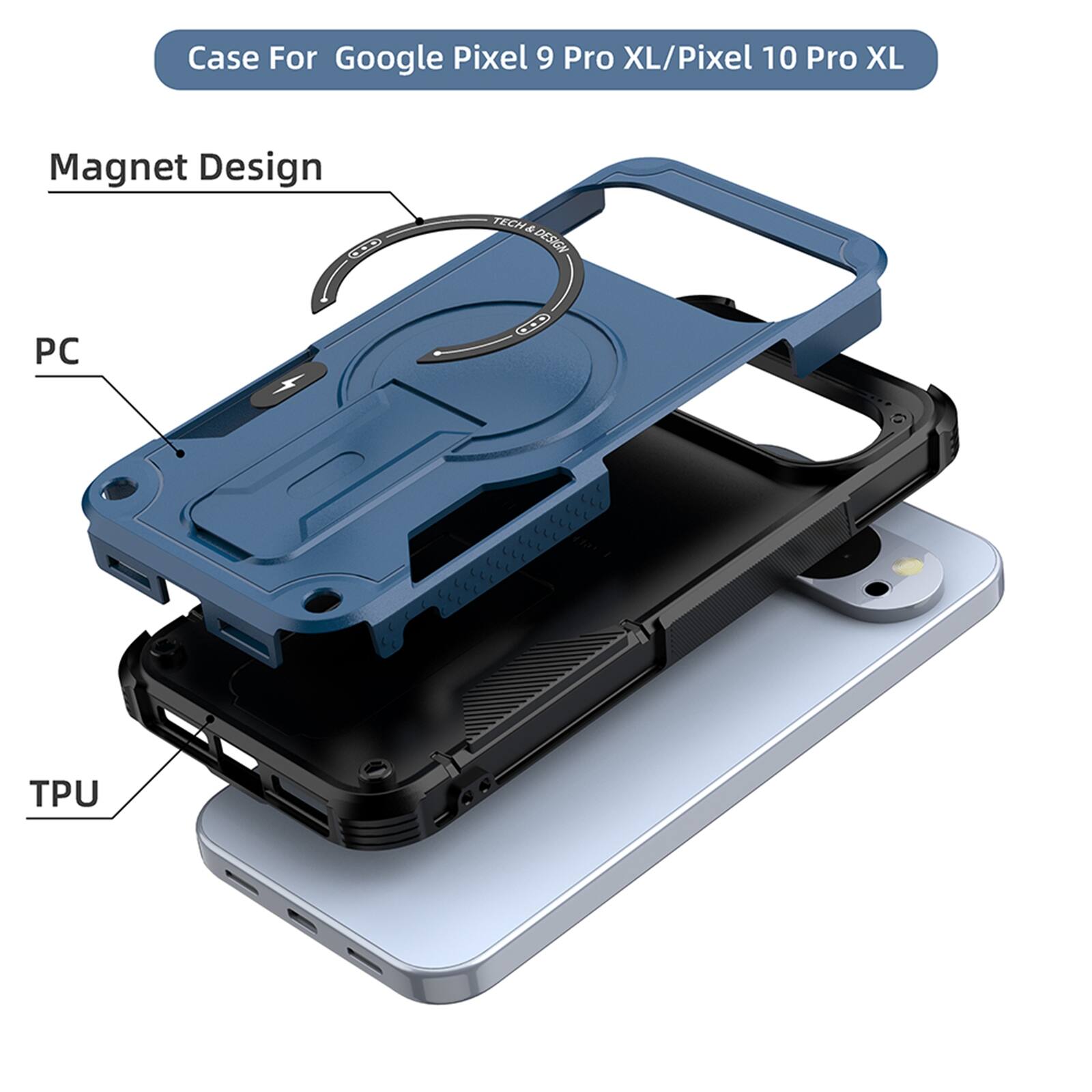 Case For Google Pixel 9 Pro XL/Pixel 10 Pro XL

Magnet Design

PC

TPU