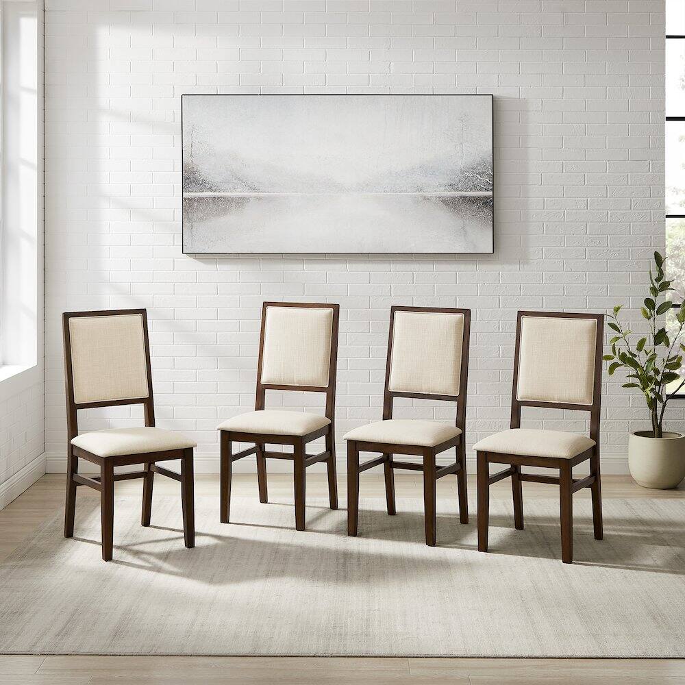Alt View 4. Crosley Furniture - Joanna 4-Piece Upholstered Back Dining Chair Set - Black.