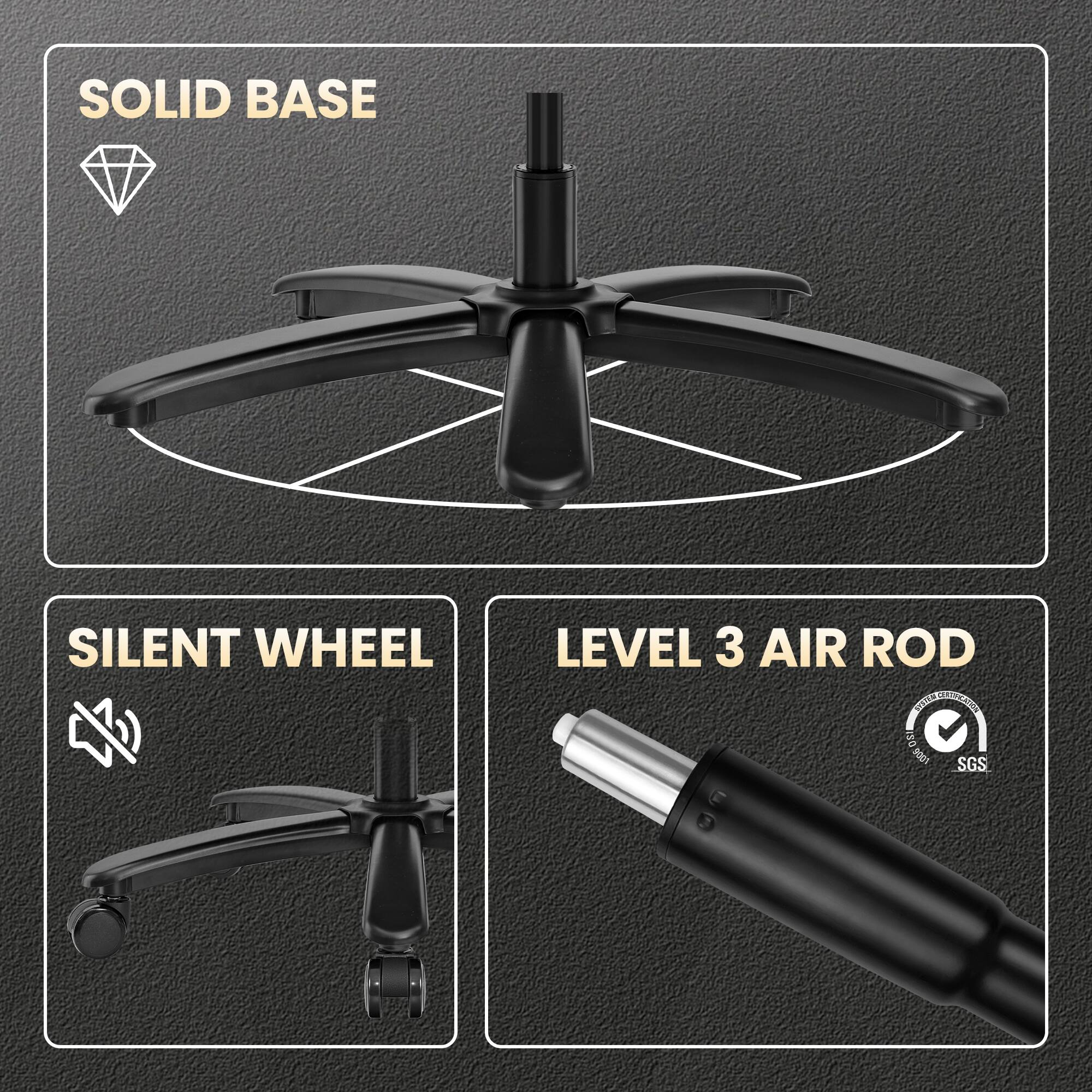 SOLID BASE

SILENT WHEEL

LEVEL 3 AIR ROD

SGS