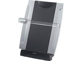Fellowes - Office Suites Desktop Plastic Document Stand with Clip & Guide Bar - Black/Silver