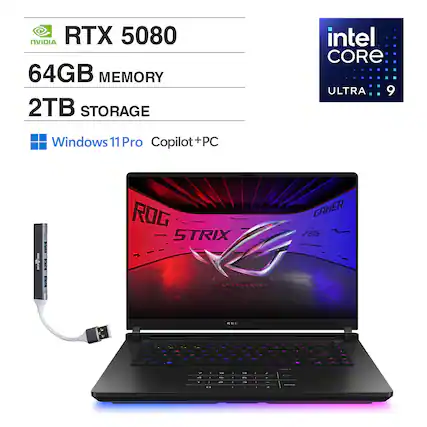 NVIDIA RTX 5080
64GB MEMORY
2TB STORAGE
intel CORE ULTRA 9
Windows 11 Pro Copilot+PC
ROG STRIX GAMER 206