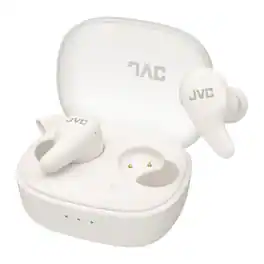 JVC - Gumy Premium Bluetooth Earbuds With Microphone, Active Noise Canceling, True Wireless With Charging Case - White