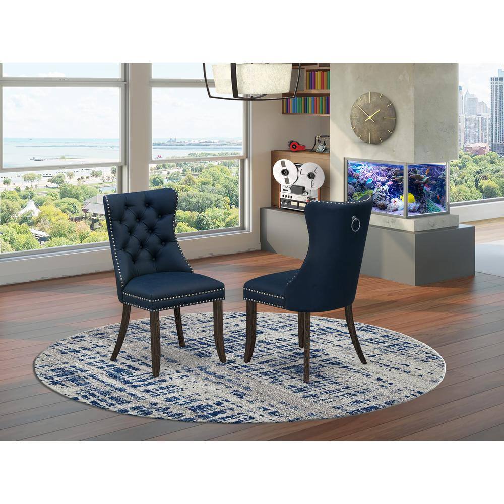 Alt View 2. East West Furniture - Parsons Dining Chairs - Brown.