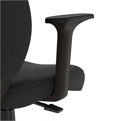 Alt View 4. Staples - Staples Essentials Fabric Drafting Chair with Backrest and Footrest, Black (UN59388) - Black.