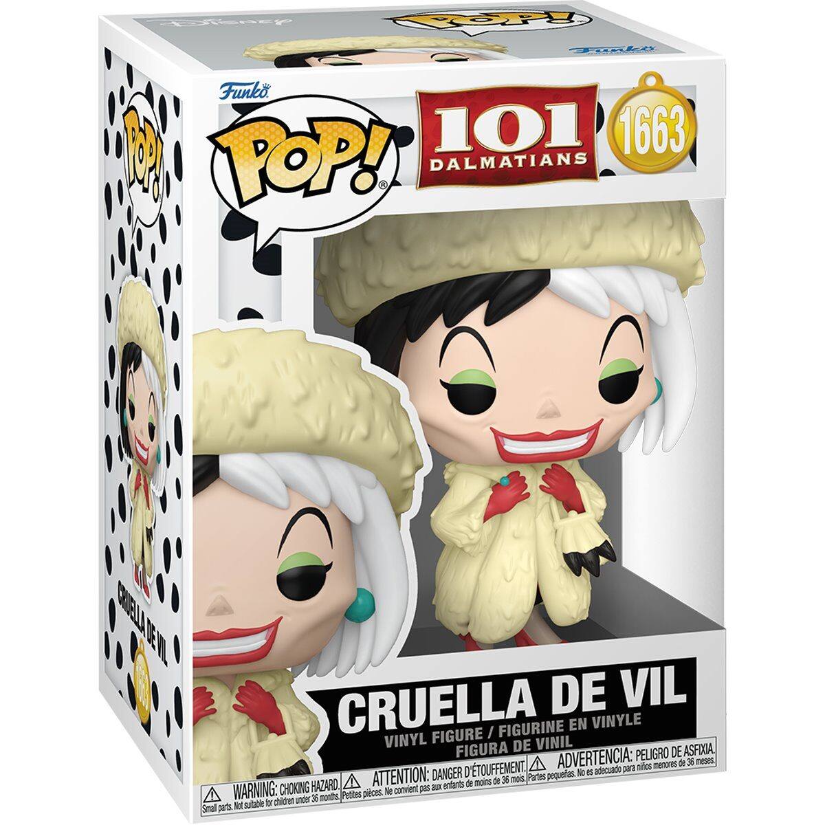 Eeney Topy FCki Funko 19 101 1663 POP! DALMATIANS SBLA LAGEN CRUELLA DE VIL FIGURINE EN VINYLE FIGURE / VINYL DE VINIL FIGURA ADVERTENCIA: PELIGRO DE ASFIXIA menores de 36 meses D'TOUFFEMENT. adecuado para nios DANGER petites. No e HAZARD ATTENTION: aux enitants de moirs de 36 mos Pates WARNING: CHOKING Petites pices Ne convient p children under 36 months Mt sutabie bor Seal parts

CRUELLA DE VIL
VINYL FIGURE / FIGURINE EN VINYLE
FIGURA DE VINIL

WARNING: CHOKING HAZARD - Small parts. Not suitable for children under 3 years. ATTENTION: PELIGRO DE ASFIXIA - Piezas pequeñas. No conviene para menores de 36 meses. ADVERTENCIA: PEU DE TOUFFEMENT - Petites pièces. Ne convient pas aux enfants de moins de 36 mois.