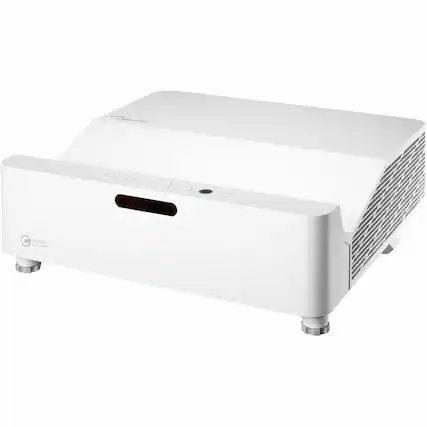 Front. Optoma - Optoma ZW410UST 3D Ultra Short Throw DLP Projector - 16:10 - Portable - White - Front - 30000 Hour Normal Mode - White.
