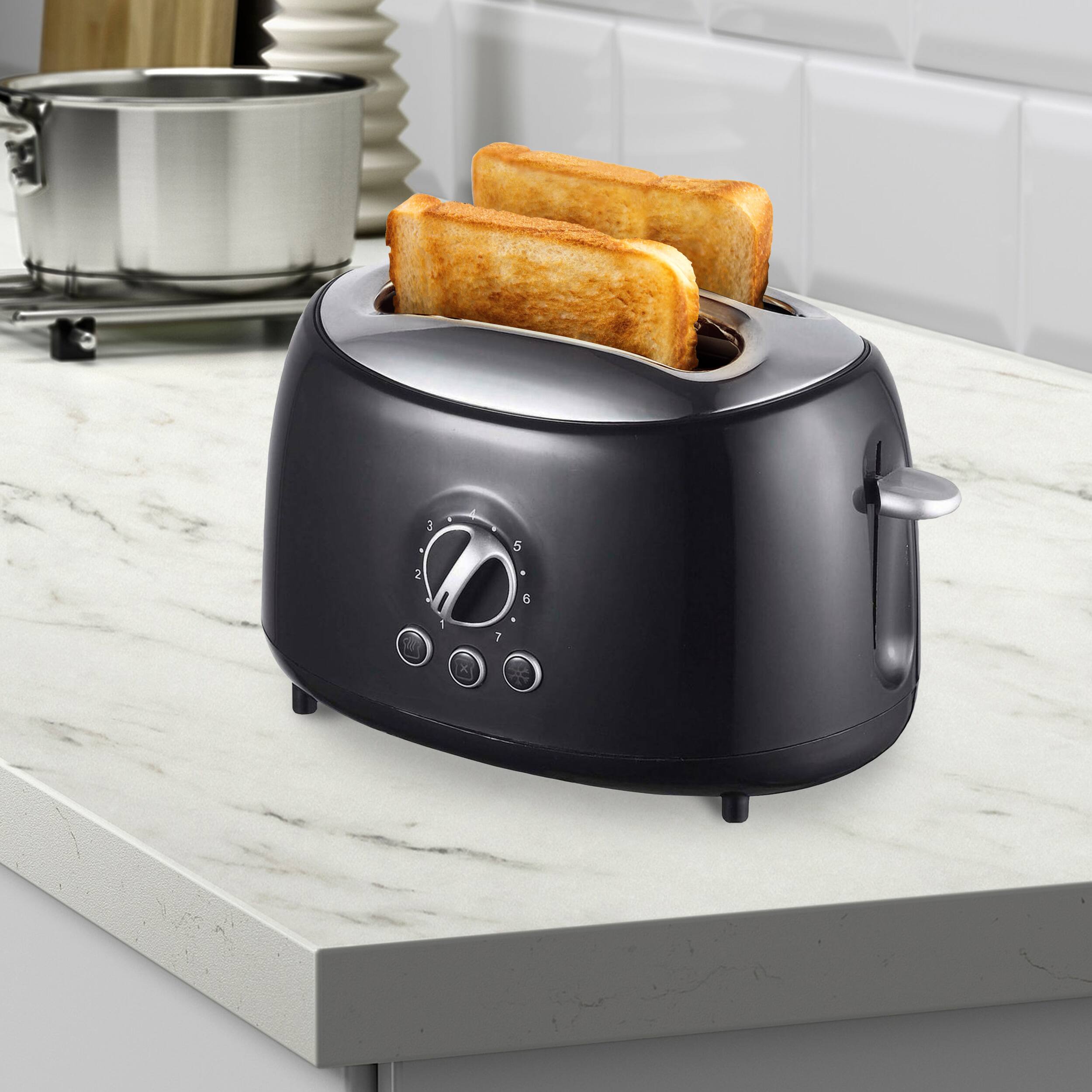 Alt View 1. Brentwood - Brentwood Cool Touch 2-Slice Extra Wide Slot Retro Toaster in Black - Black.