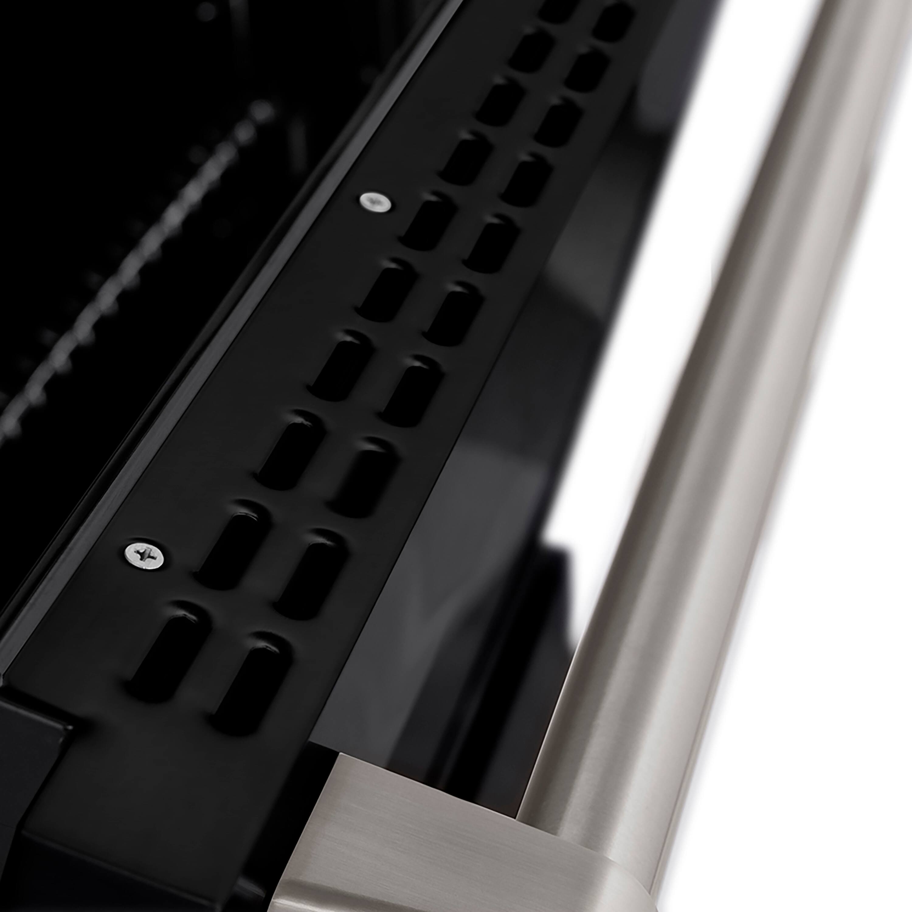 Alt View 4. ZLINE - ZLINE 36 in. Paramount Gas Range with 6 Burner DuoPro Cooktop and Gas Oven with Black Matte Door (PSGR-BLM-36) - Stainless Steel with Black Matte Door.