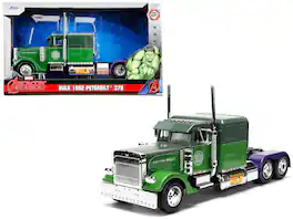 Jada - 1992 Peterbilt 379 Truck Tractor "The Incredible Hulk" "Marvel Avengers" Series - Green Two-Tone And Purple