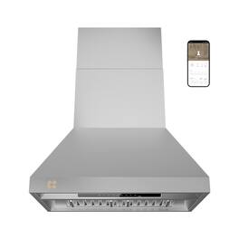 Jeremy Cass - 36 inches - Convertible - Wall Range Hood - Stainless Steel