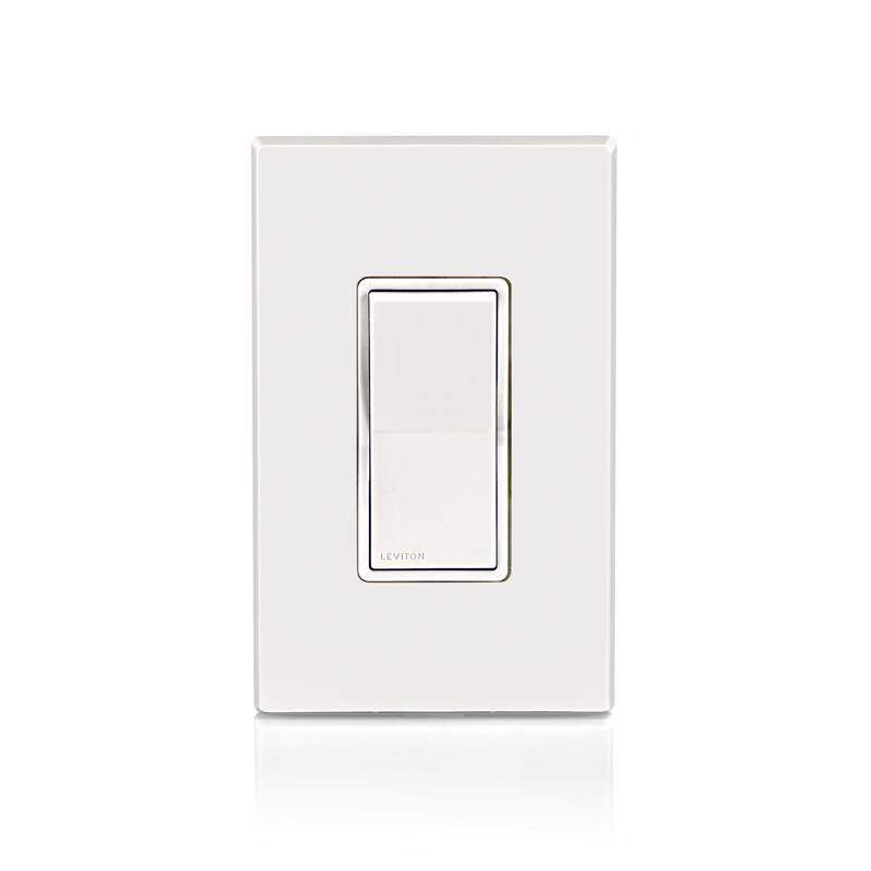 Angle. Leviton - Leviton Single Pole Rocker Switch White 1 pk - White.