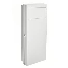 AdirHome - Laundry Hamper Cabinet, Steel, Recessed Wall-Mount Laundry Hamper - White