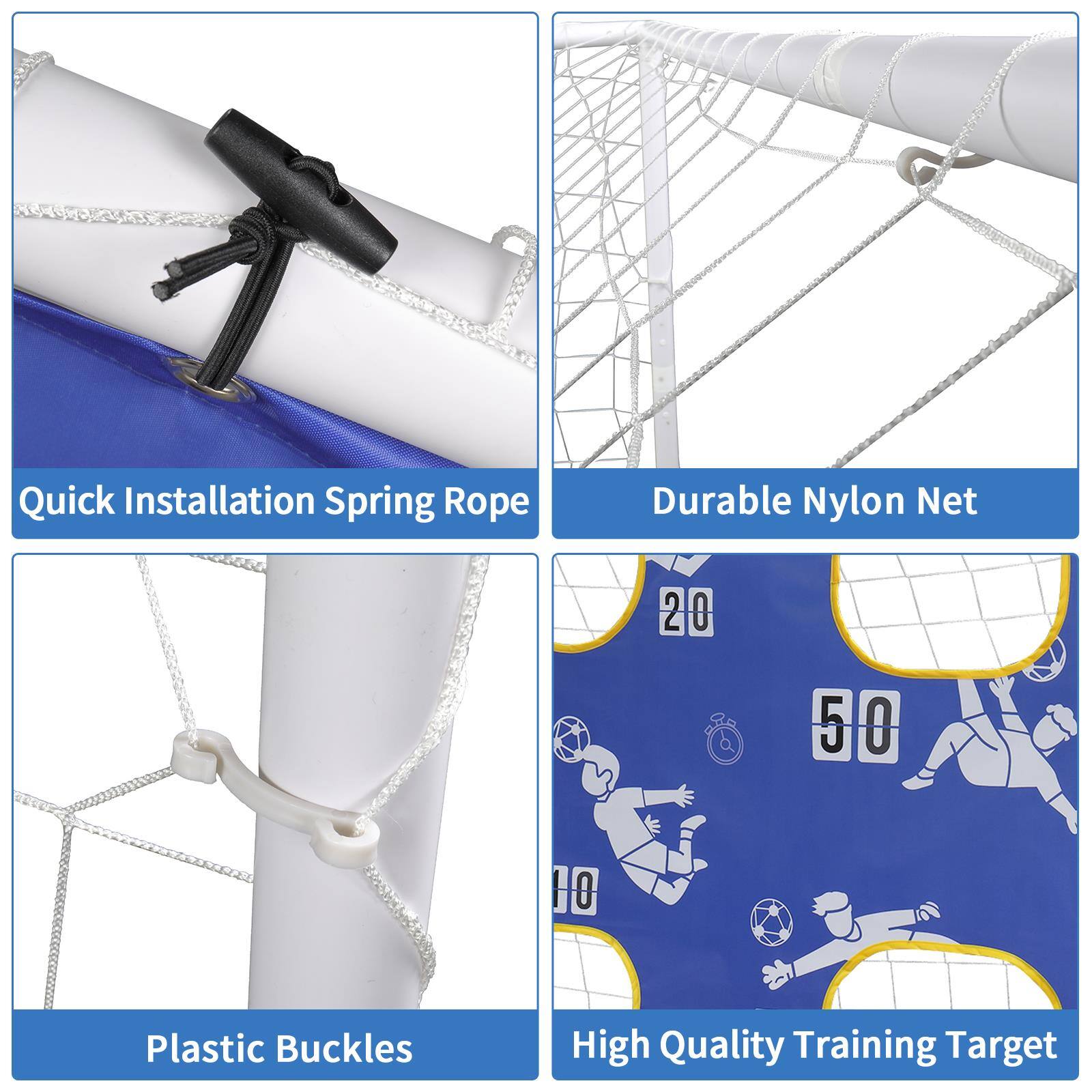 Quick Installation Spring Rope  
Durable Nylon Net  
Plastic Buckles  
High Quality Training Target