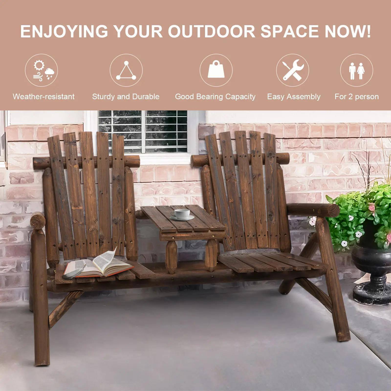 ENJOYING YOUR OUTDOOR SPACE NOW!

- Weather-resistant
- Sturdy and Durable
- Good Bearing Capacity
- Easy Assembly
- For 2 person