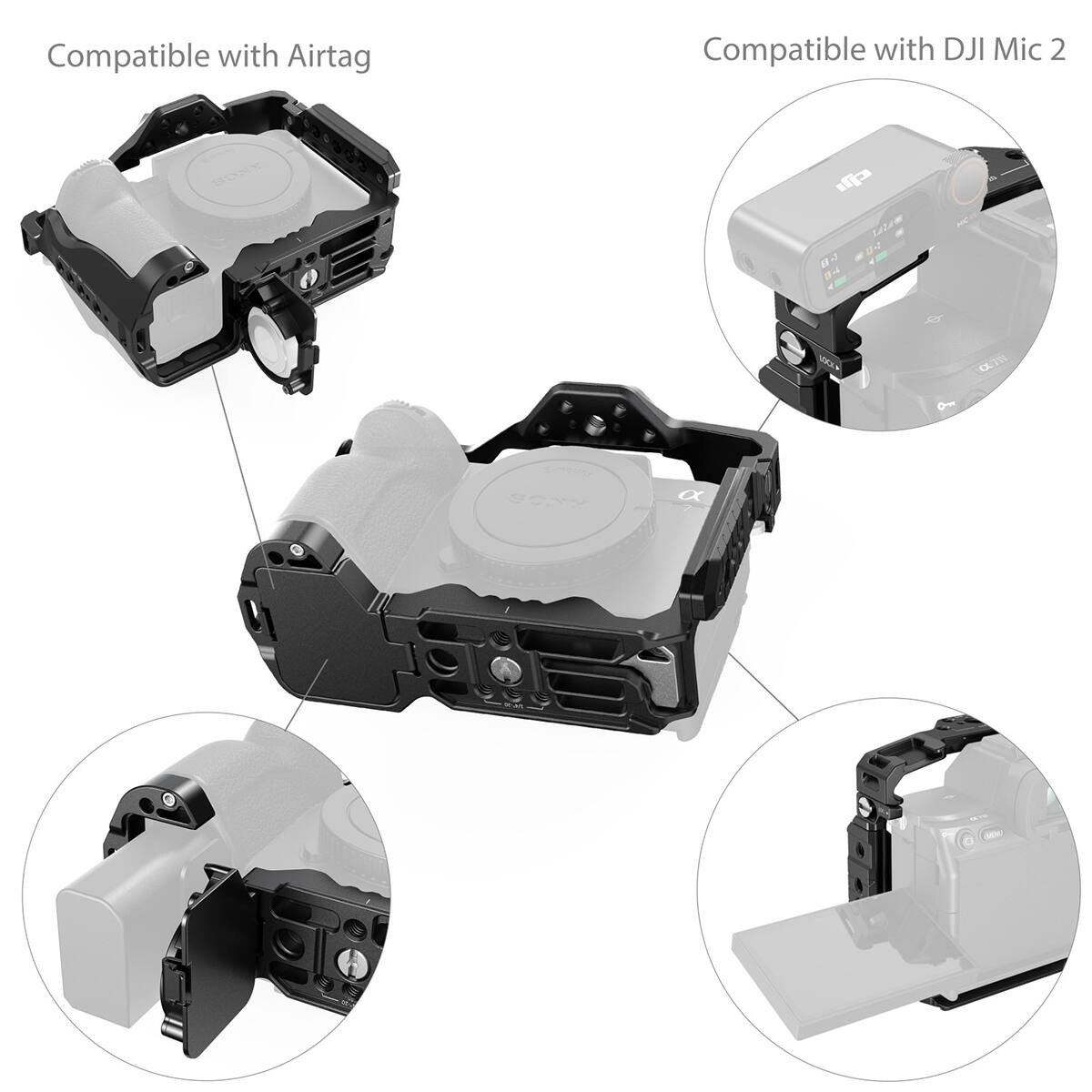 Compatible with AirTag  
Compatible with DJI Mic 2