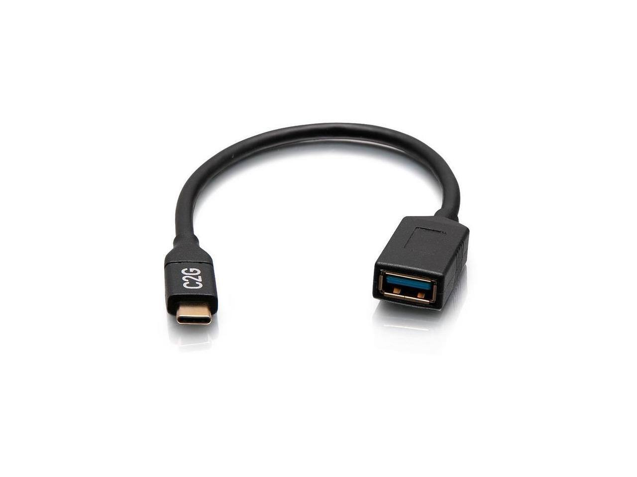Front. Cables to Go - C2G USB C to USB 3.2 Adapter - M/F.