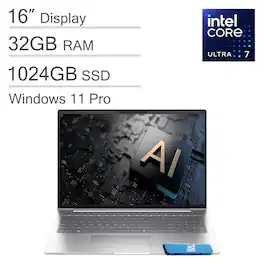 HP - Upgraded - ProBook 460 G11 16" FHD+ Business AI PC Laptop - Intel Core Ultra 7 - 32GB MRA - 1TB Memory - Windows 11 Pro - Silver