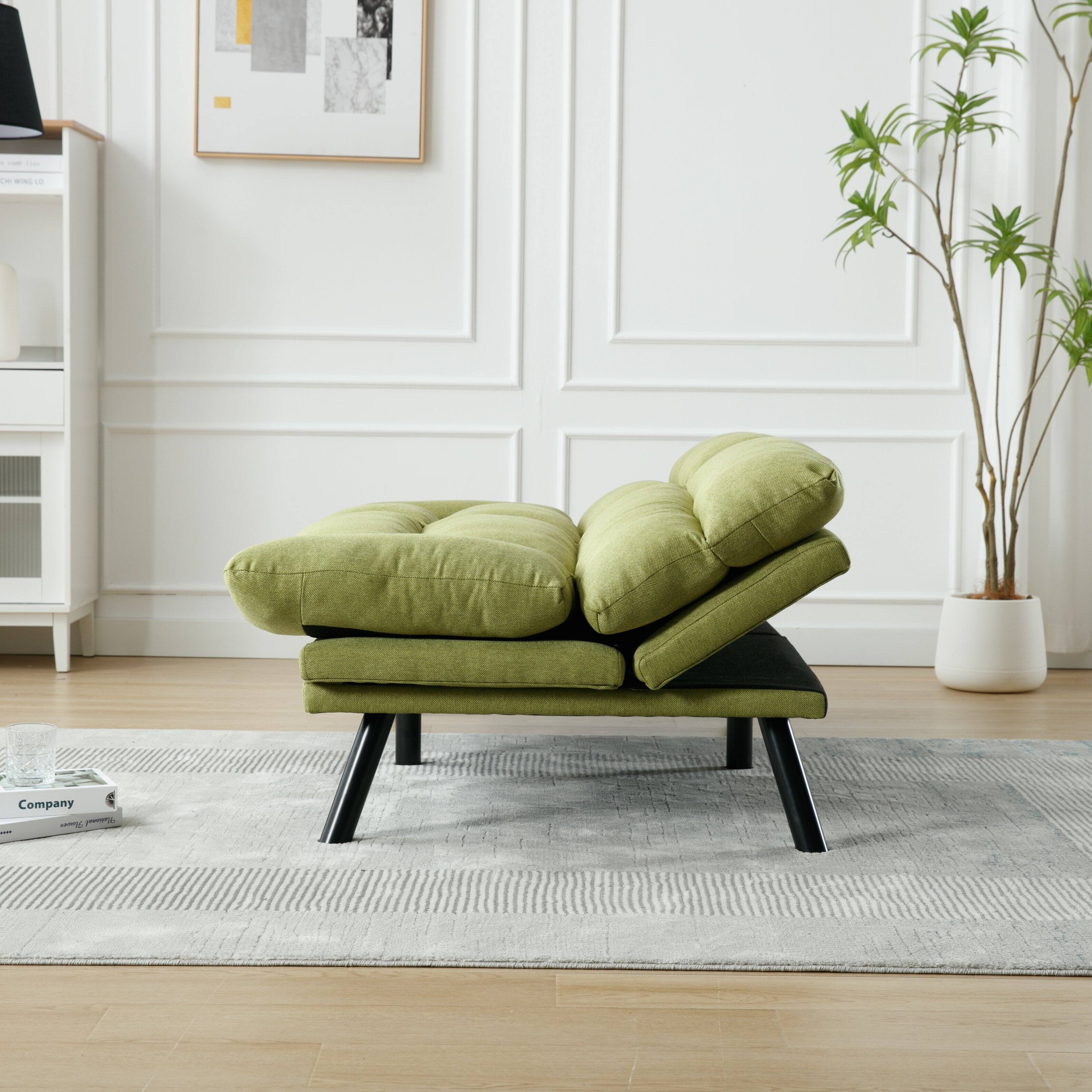 Alt View 1. Tiramisubest - Bedroom furniture,Living room furniture,sofa with thick cushion,Sofa bed,Sleeper sofa with metal feet,Green - Green.